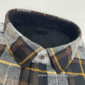 Plaid flannel mens long sleeve shirt